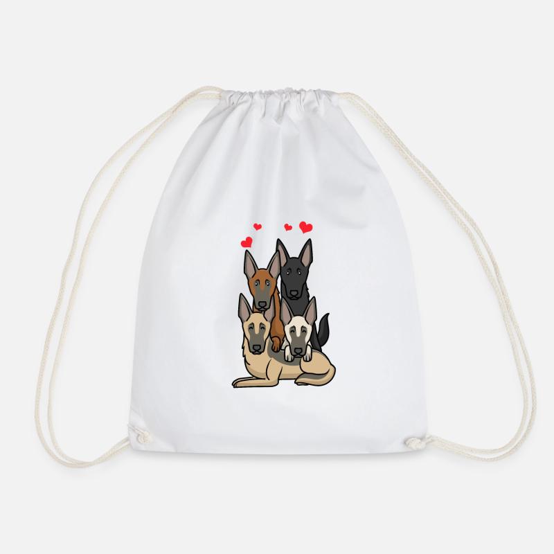 Malinois Hunde - Turnbeutel - Weiß