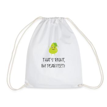 Poires Parfait Jeu de mots Blagues de mots Fruits Cadeau - Sac de sport léger - blanc - Devant