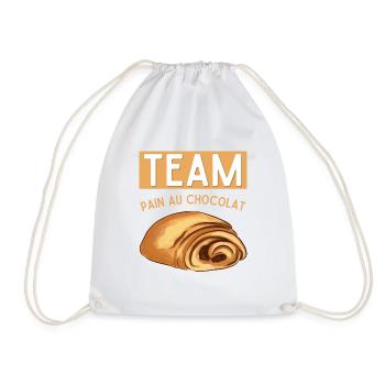 Team Pain au chocolat T-Shirt Anti Chocolatine - Sac de sport léger - blanc - Devant