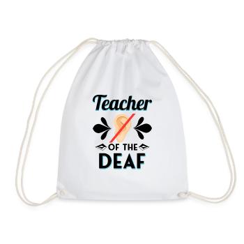 DEAF EDUCATION TEACHER GIFT: Teacher Of The Deaf - Turnbeutel - Weiß - Vorne