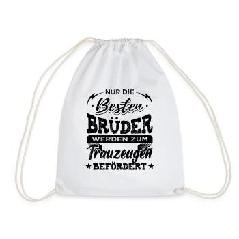 Trauzeuge Hochzeit - Turnbeutel - Weiß - Vorne