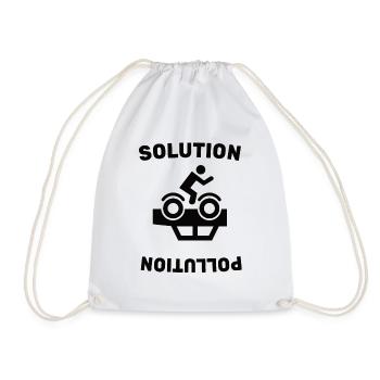 Bicycle Cycling - Solution - Pollution - Love - Turnbeutel - Weiß - Vorne