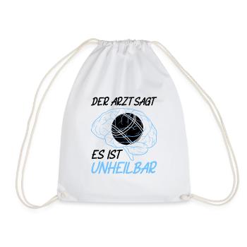 Boule Petanque Boccia Boules - Turnbeutel - Weiß - Vorne