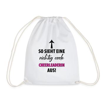 Cheerleading Cheerleader Cheerleaderin Cheer - Turnbeutel - Weiß - Vorne