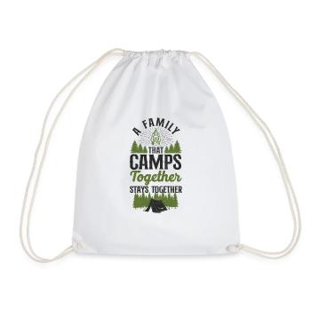 Camping Tent A Family That Camps - Drawstring Bag - white - Front