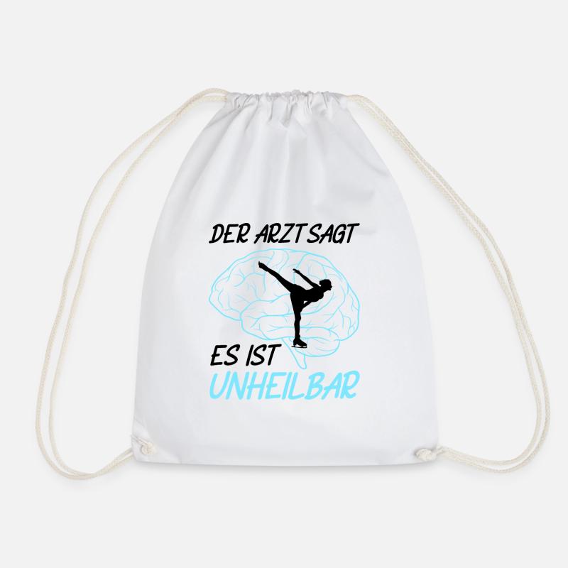 Eiskunstlauf Schlittschuhlauf Eis Figuren Tanz - Turnbeutel - Weiß
