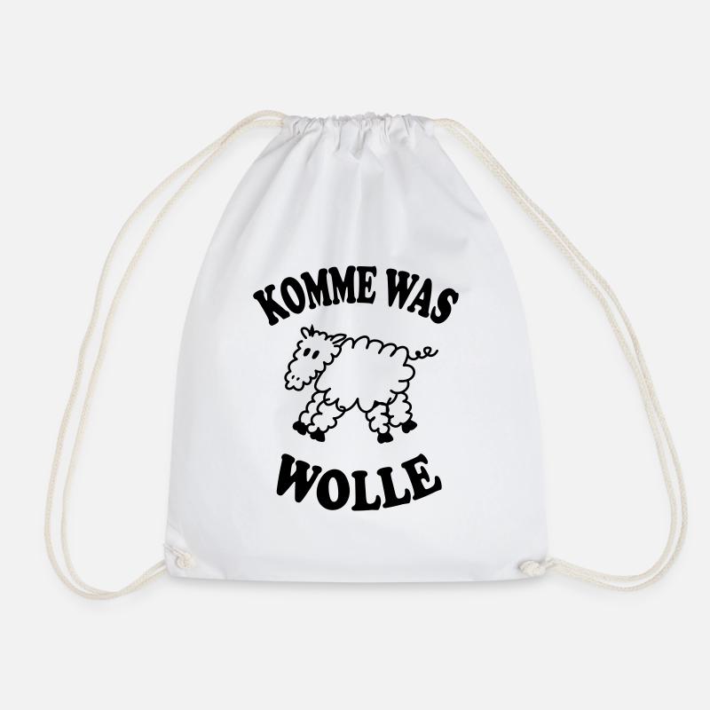Komme was Wolle Schaf Lamm - Turnbeutel - Weiß