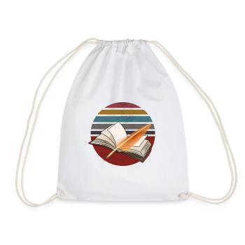 Plume et livre - Sac de sport léger - blanc - Devant
