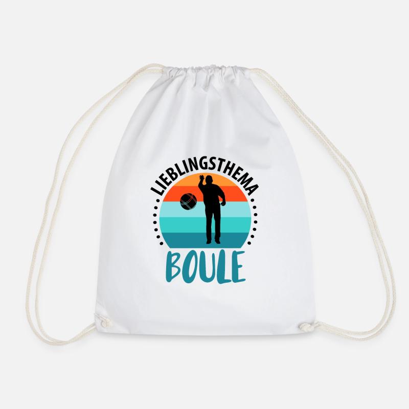 Boule Petanque Boccia Boules - Turnbeutel - Weiß