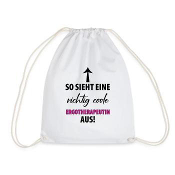 ERGOTHERAPEUTIN ERGOTHERAPIE - Turnbeutel - Weiß - Vorne
