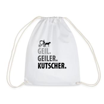Kutscher Kutsche Pferdekutscher Kutschieren - Turnbeutel - Weiß - Vorne