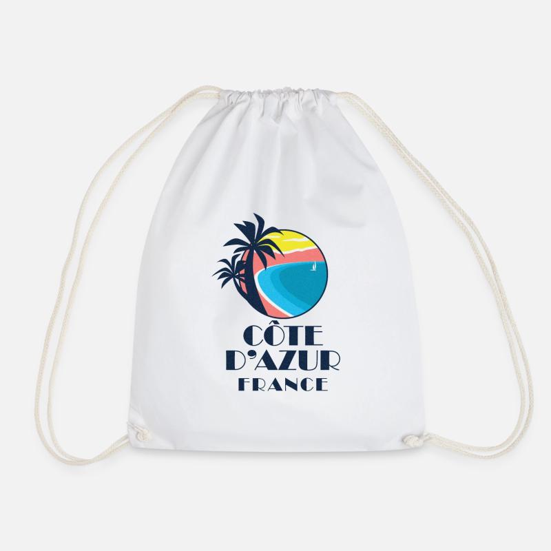 Cote D'azur - Frankreich - Turnbeutel - Weiß