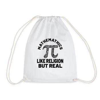 MATH ATHEIST Mathematics like religion but real - Turnbeutel - Weiß - Vorne