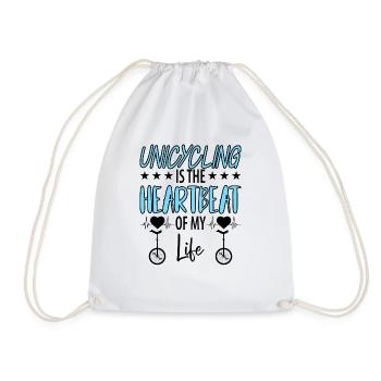 Unicycle Unicyclist Unicyclist - Drawstring Bag - white - Front