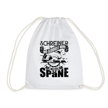 Schreiner Herren TShirt mit Hobel - Turnbeutel - Weiß - Vorne
