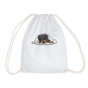 German Hunting Terrier Dog Official Sleeping Shirt - Drawstring Bag - white - Front