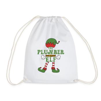 The Plumber Elf Christmas Family Outfit - Drawstring Bag - white - Front
