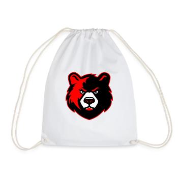 Evil Bear - Drawstring Bag - white - Front