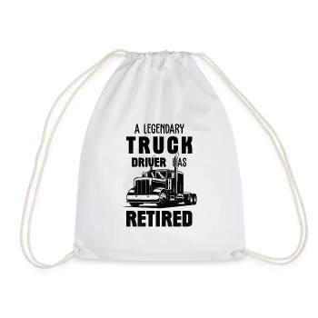 A legendary truck driver has retired LKW-fahrer - Drawstring Bag - white - Front