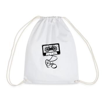 Cassette de musique Cycliste DJ Tape Vélo - Sac de sport léger - blanc - Devant