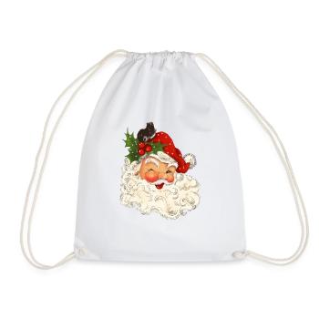 Noël Joyeux Noël Vintage Père Noël - Sac de sport léger - blanc - Devant