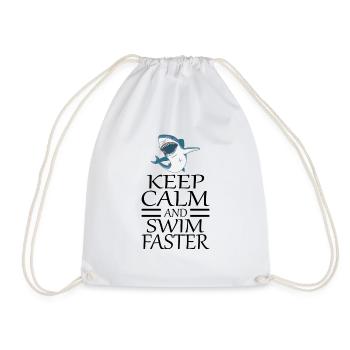 SWIMMING SWIM TEAM SWIMMER SHARKS GIT - Drawstring Bag - white - Front