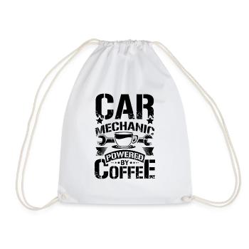 Car Mechanic coffee - Drawstring Bag - white - Front