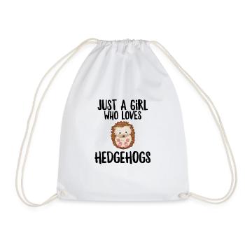 Juste une fille qui aime les hérissons - Sac de sport léger - blanc - Devant