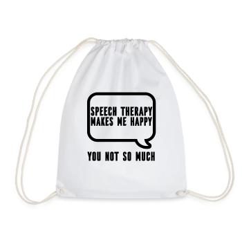 Speech Therapist Speech Therapist Speech Therapist Speech Therapy - Drawstring Bag - white - Front
