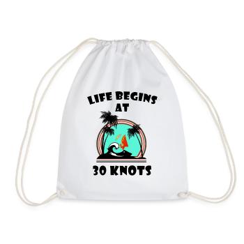 Life begins at 30 knots - Sac de sport léger - blanc - Devant