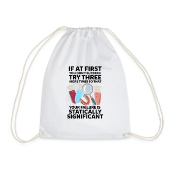 Science Teacher Funny Science - Drawstring Bag - white - Front