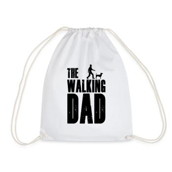 The Walking Dad - Hund Dog Papa Vatertag - Turnbeutel - Weiß - Vorne