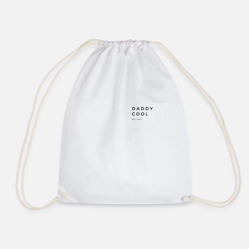 DADDY COOL EST.2022 - Drawstring Bag - white