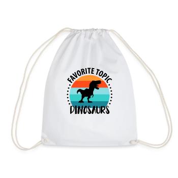 Paleontology Dinosaurs - Drawstring Bag - white - Front