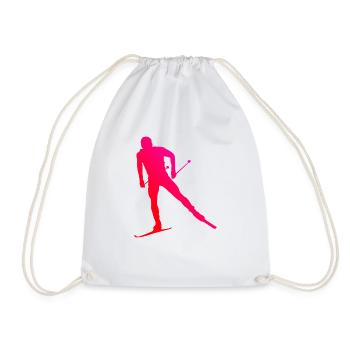 Cross-country skiing Classic Men's cross-country skiing Women Cross-country skiing - Drawstring Bag - white - Front