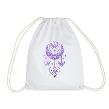 Illustration pour la méditation et l'amour - Sac de sport léger - blanc - Devant