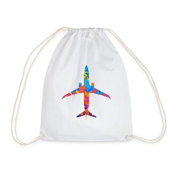Cadeau avion avion - Sac de sport léger - blanc - Devant