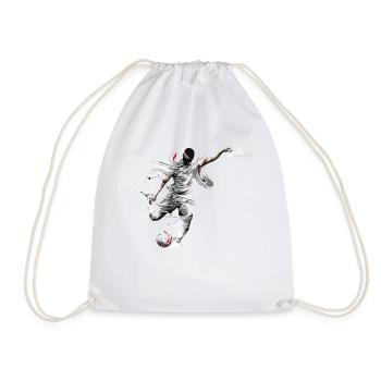Fußball Fußballer Geschenk - Turnbeutel - Weiß - Vorne