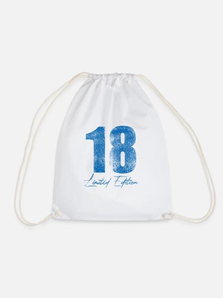 18. Geburtstag 18 Jahre Limited Edition Geschenk - Turnbeutel - Weiß