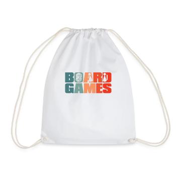 Retro Vintage Board Game - Drawstring Bag - white - Front