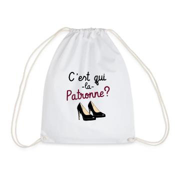 C’ est qui la patronne? - Sac de sport léger - blanc - Devant