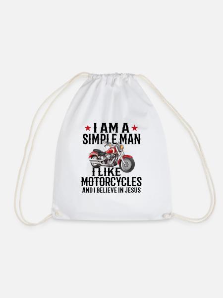 Motorcycling Motorbike Racing Biking Motocross Rac - Turnbeutel - Weiß