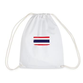 Thailand Flag - Drawstring Bag - white - Front