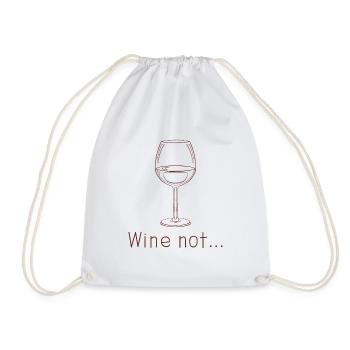delicious wine - Drawstring Bag - white - Front