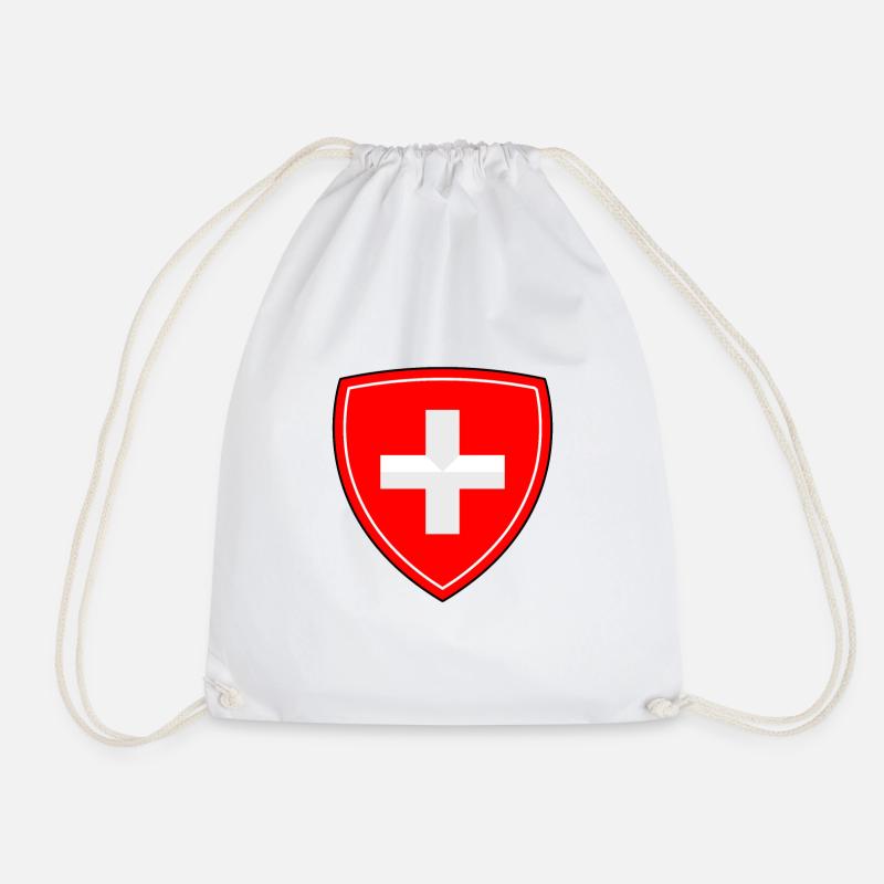 Wappen Schweiz Emblem - Turnbeutel - Weiß