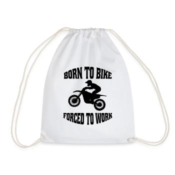 Cadeau Moto Motocross Cyclomoteur Motocycliste - Sac de sport léger - blanc - Devant