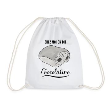 Chez moi on dit chocolatine - Sac de sport léger - blanc - Devant