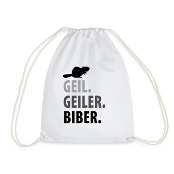Biber - Turnbeutel - Weiß - Vorne