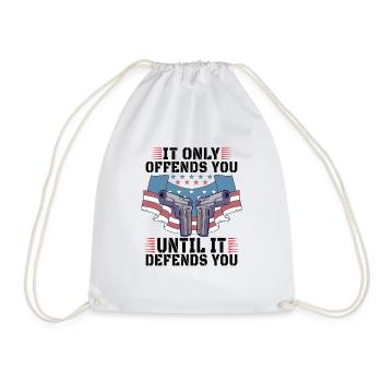 Gun Rights Gun Lover 2nd Amendment Gun Owner Gift - Drawstring Bag - white - Front
