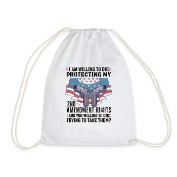 Gun Rights Gun Lover 2nd Change Gun Owners - Drawstring Bag - white - Front